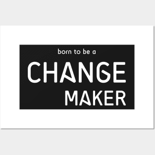 Change Maker Typography Motivational Quote Posters and Art